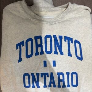 Toronto Ontario Blue Lettering Crewneck Sweatshirt